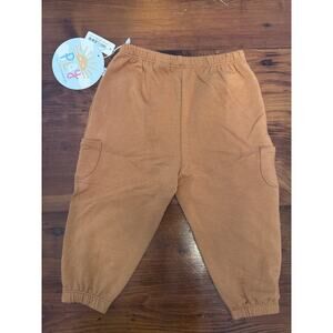 LITTLE SLEEPIES PLAY Joggers Baby Boy Golden Brown Size 6-12 Months NWT